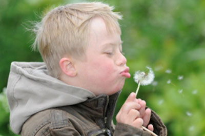 Boy With Special Needs Blows Dandelion - Care For Disabled - ESP Healthcare